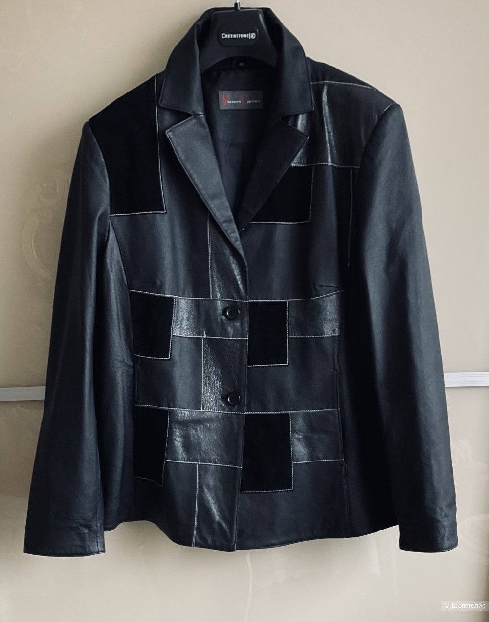 Блейзер кожаный Viven Caron, 44D, (46-48)