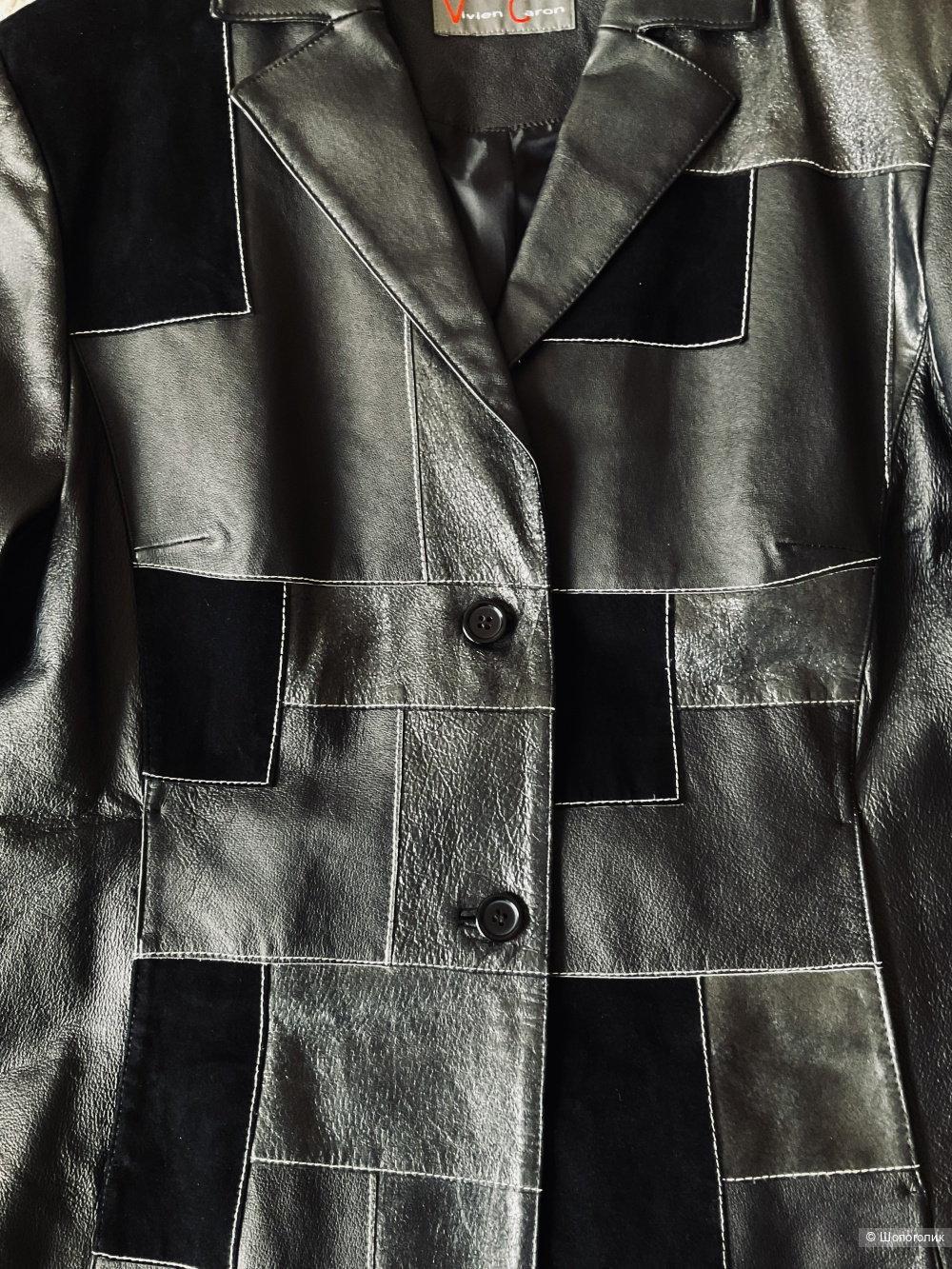 Блейзер кожаный Viven Caron, 44D, (46-48)