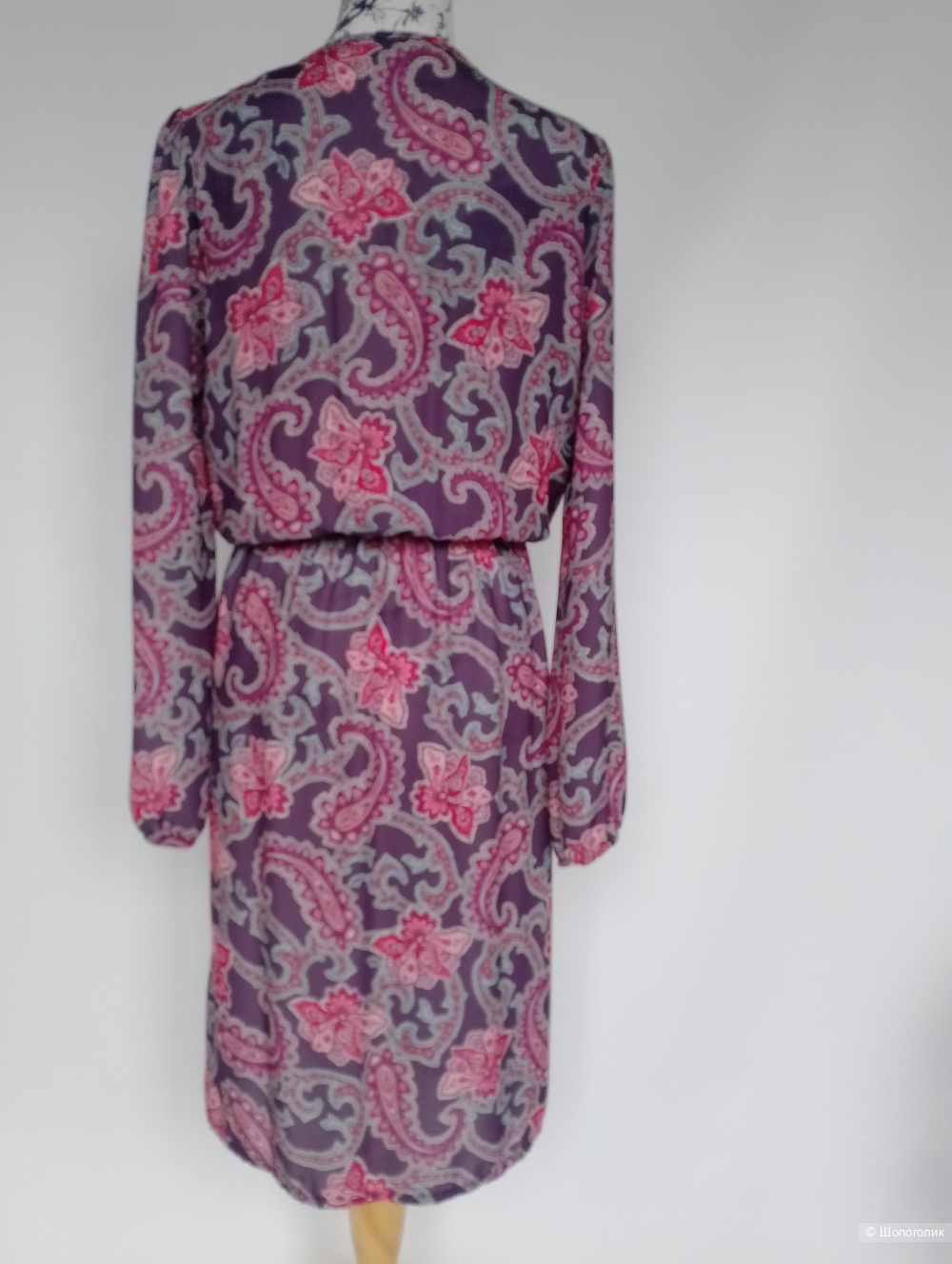 Платье на запахе Love пояс резинка, S