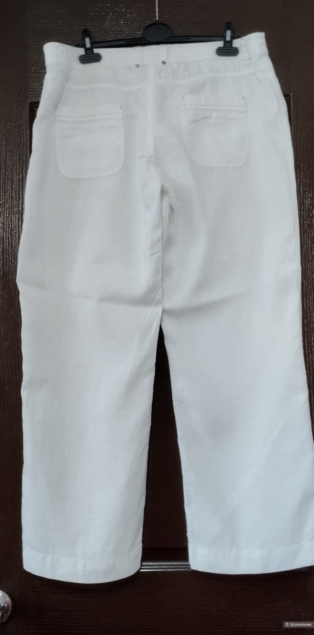 Льняные брюки белые Marks&Spencer, 54р