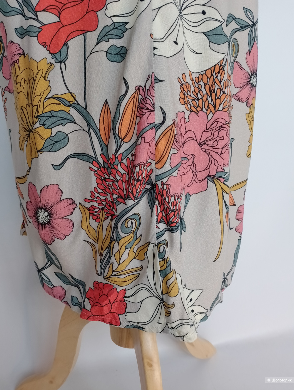 Платье рубашка цветочный принт KEY fashion, 46