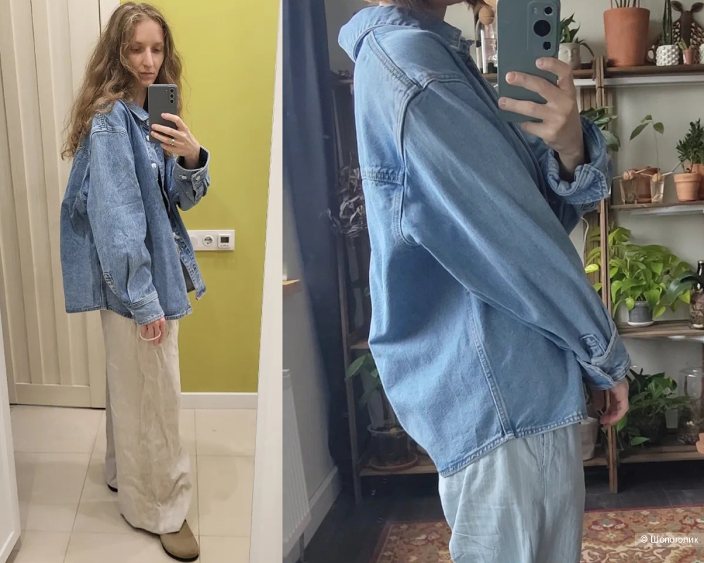 Джинсовая рубашка Muted размер XXS XS 38-42