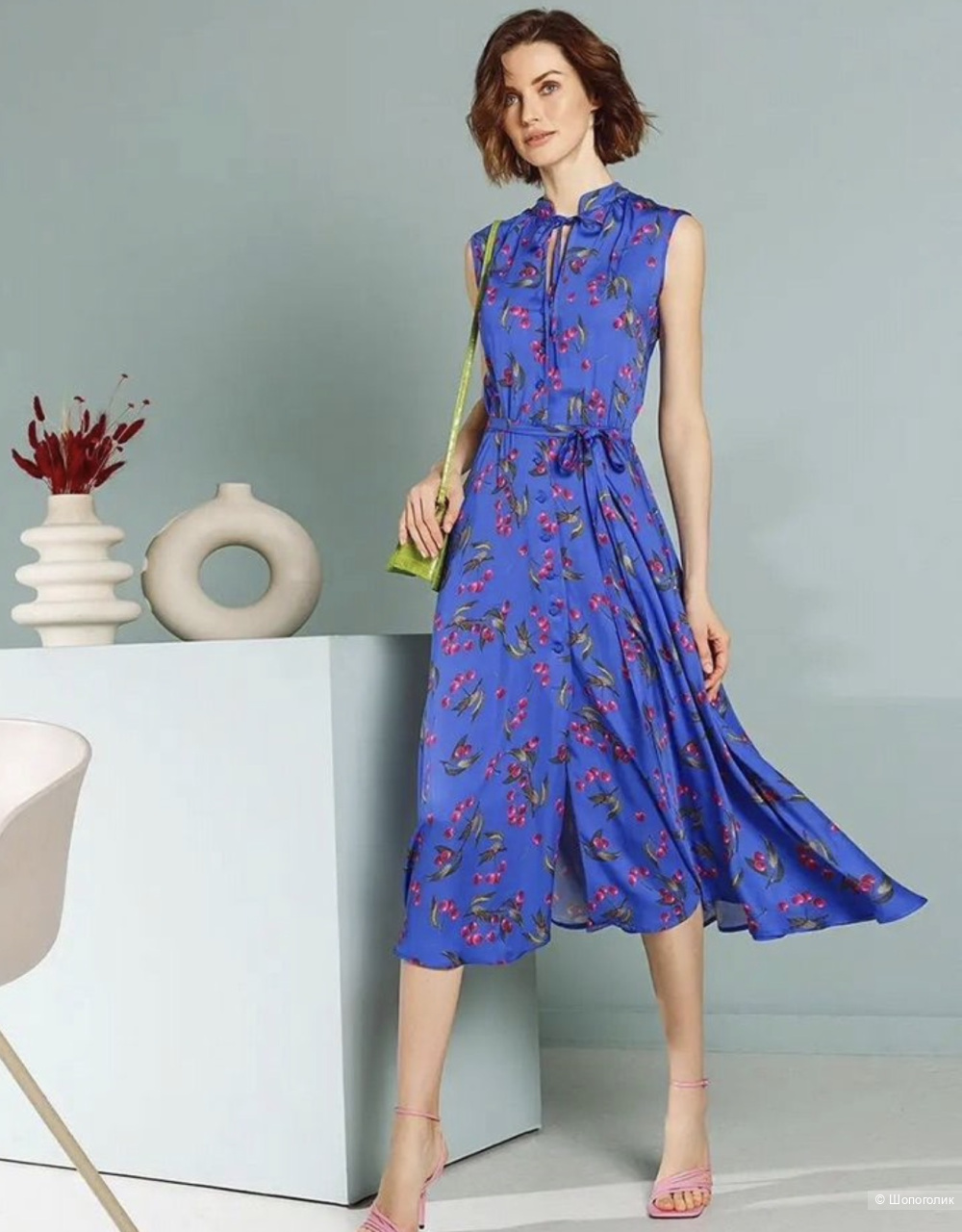 Сарафан Viviarte Studio принт вишня, 46