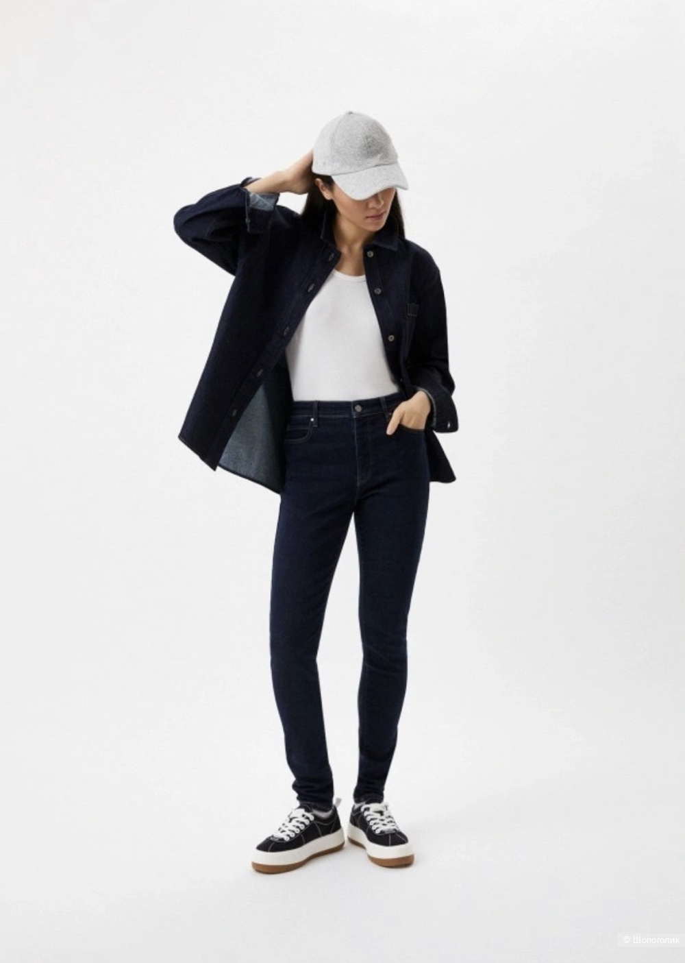 Джинсовая рубашка Uniqlo размер s