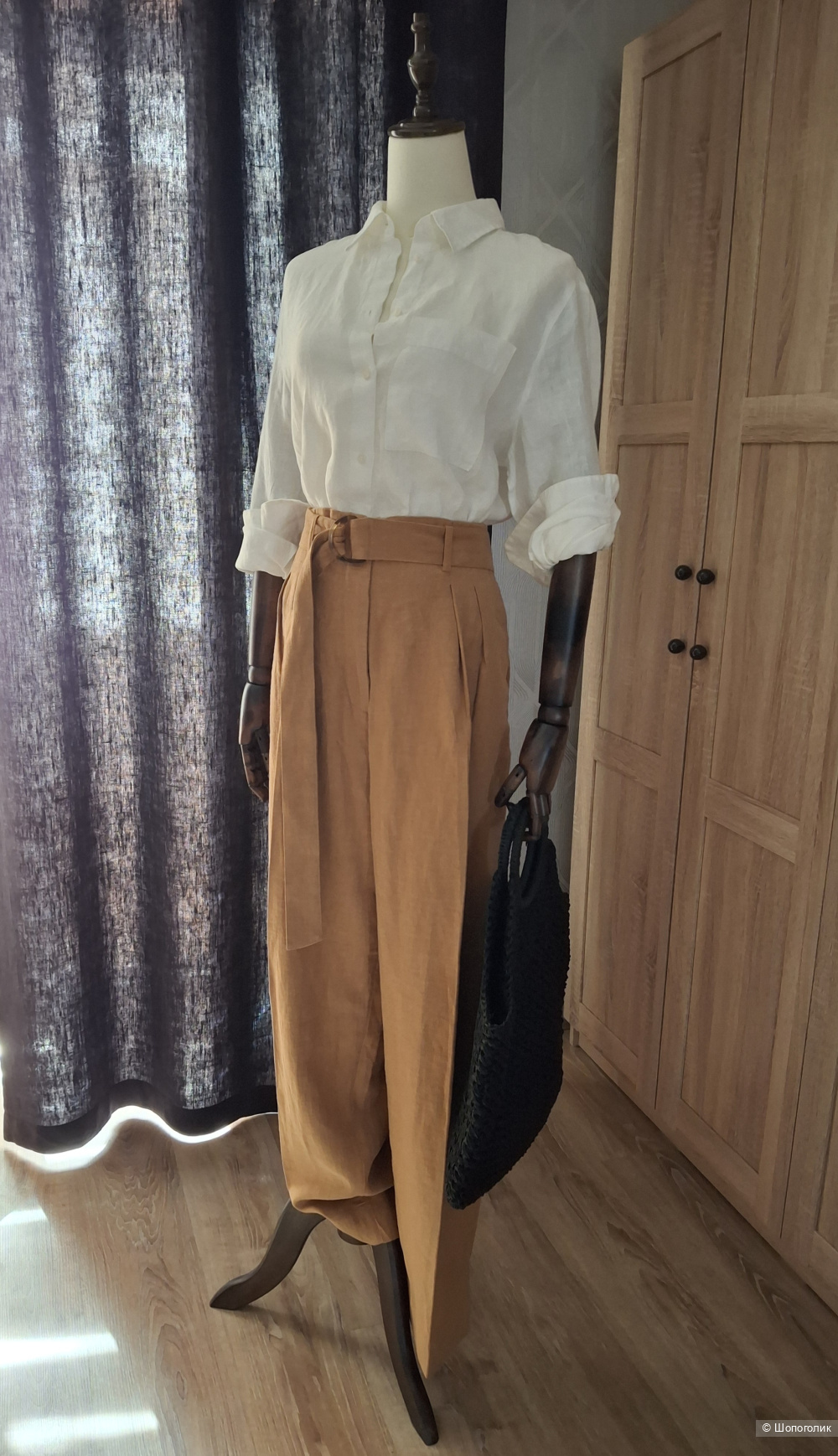 Льняные брюки H&M/48-50