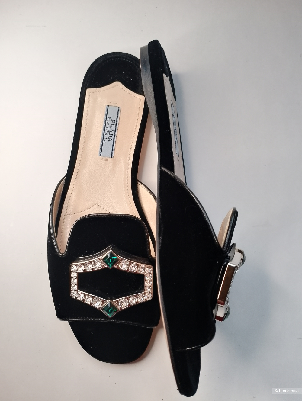 Мюли prada бархатные , 39,5