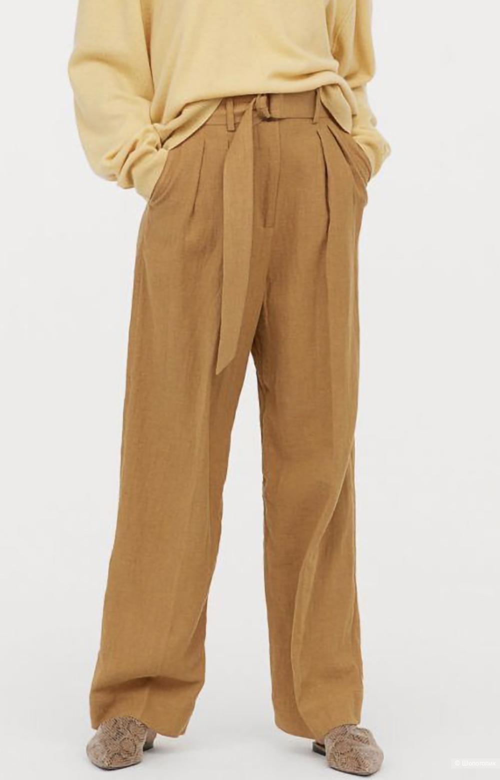 Льняные брюки H&M/48-50