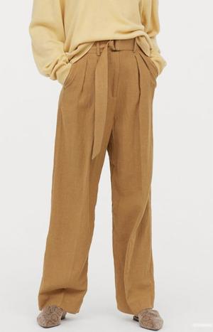 Льняные брюки H&M/48-50