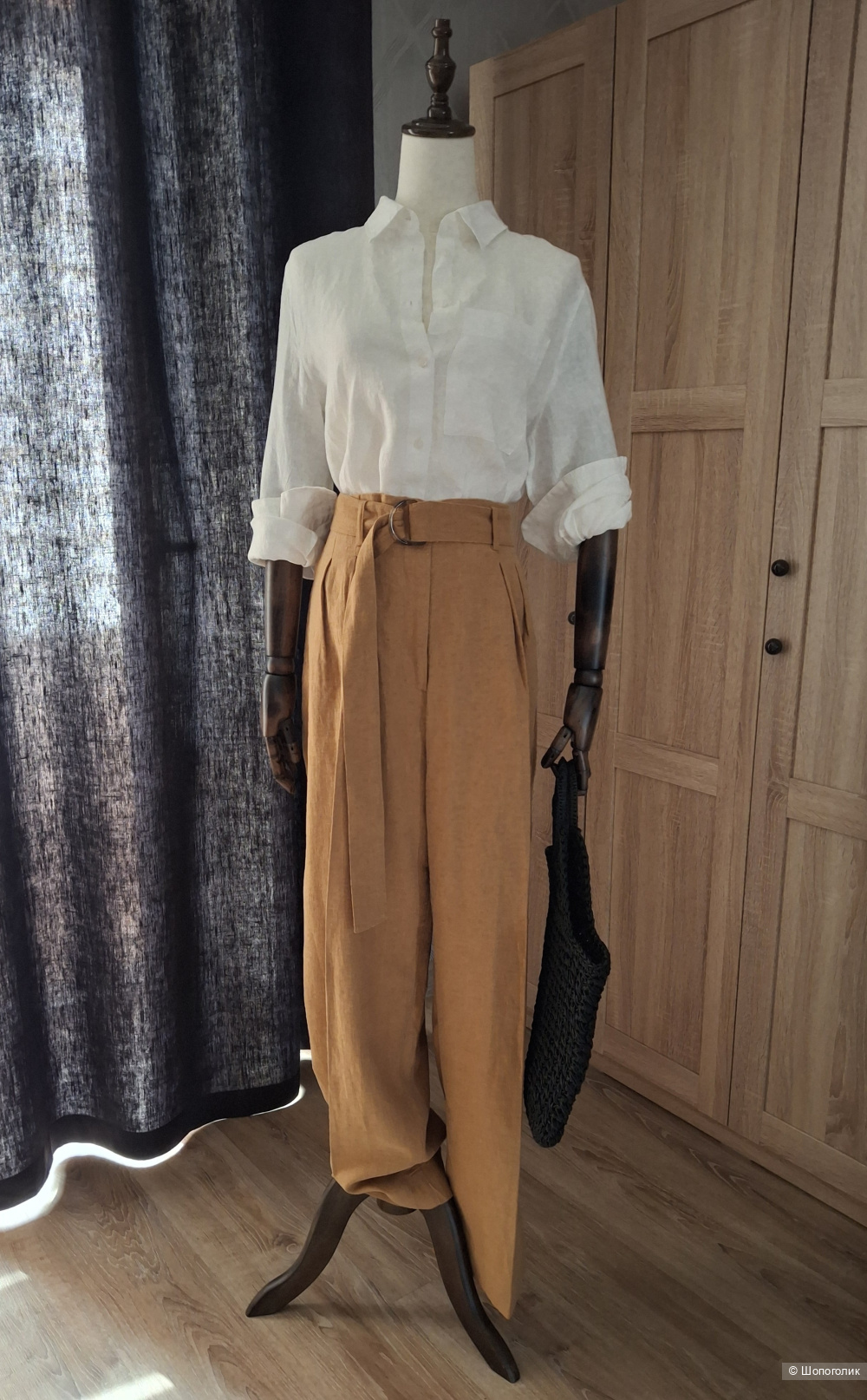 Льняные брюки H&M/48-50