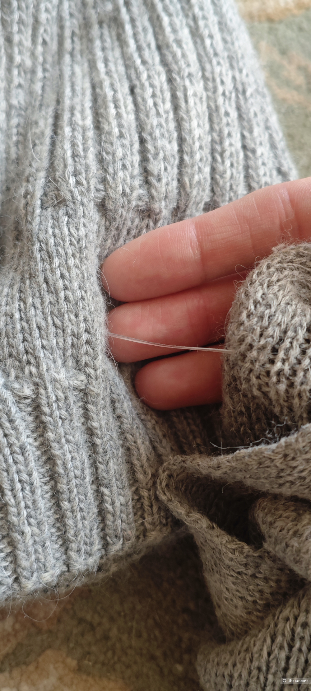 Комплект шапка + шарф шерсть No name