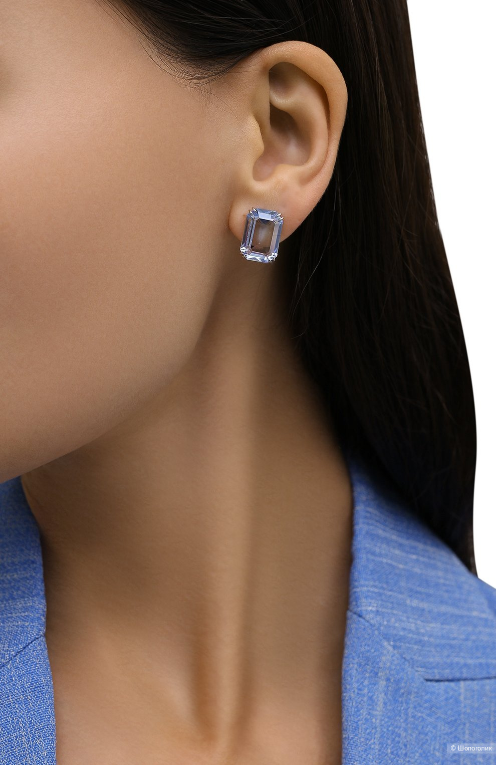 Серьги пусеты-гвоздики Swarovski Millenia