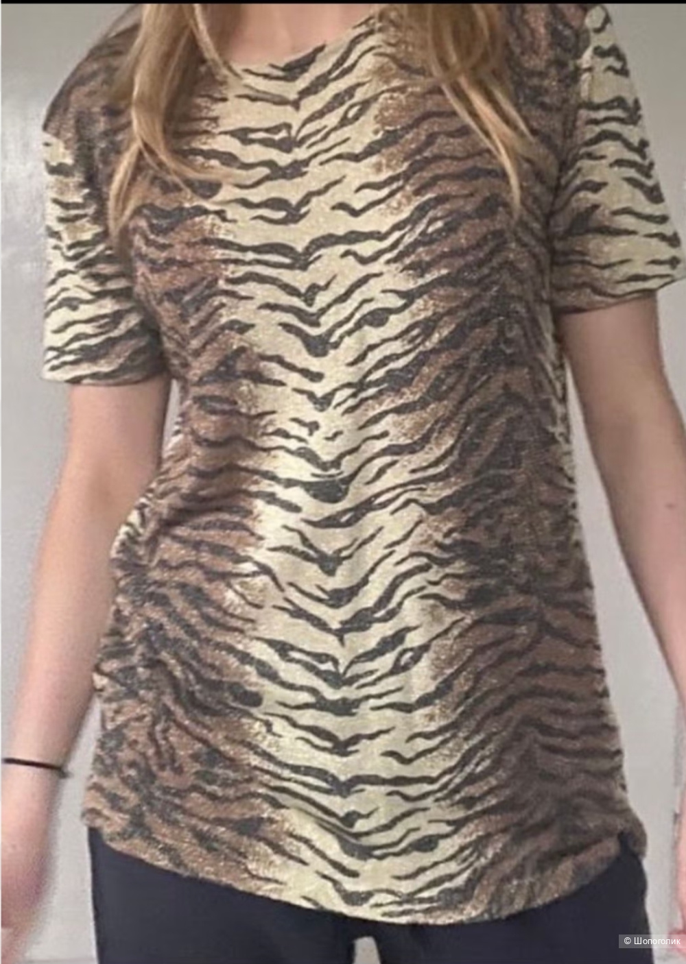 Шëлковый джемпер с коротким рукавом 46/48