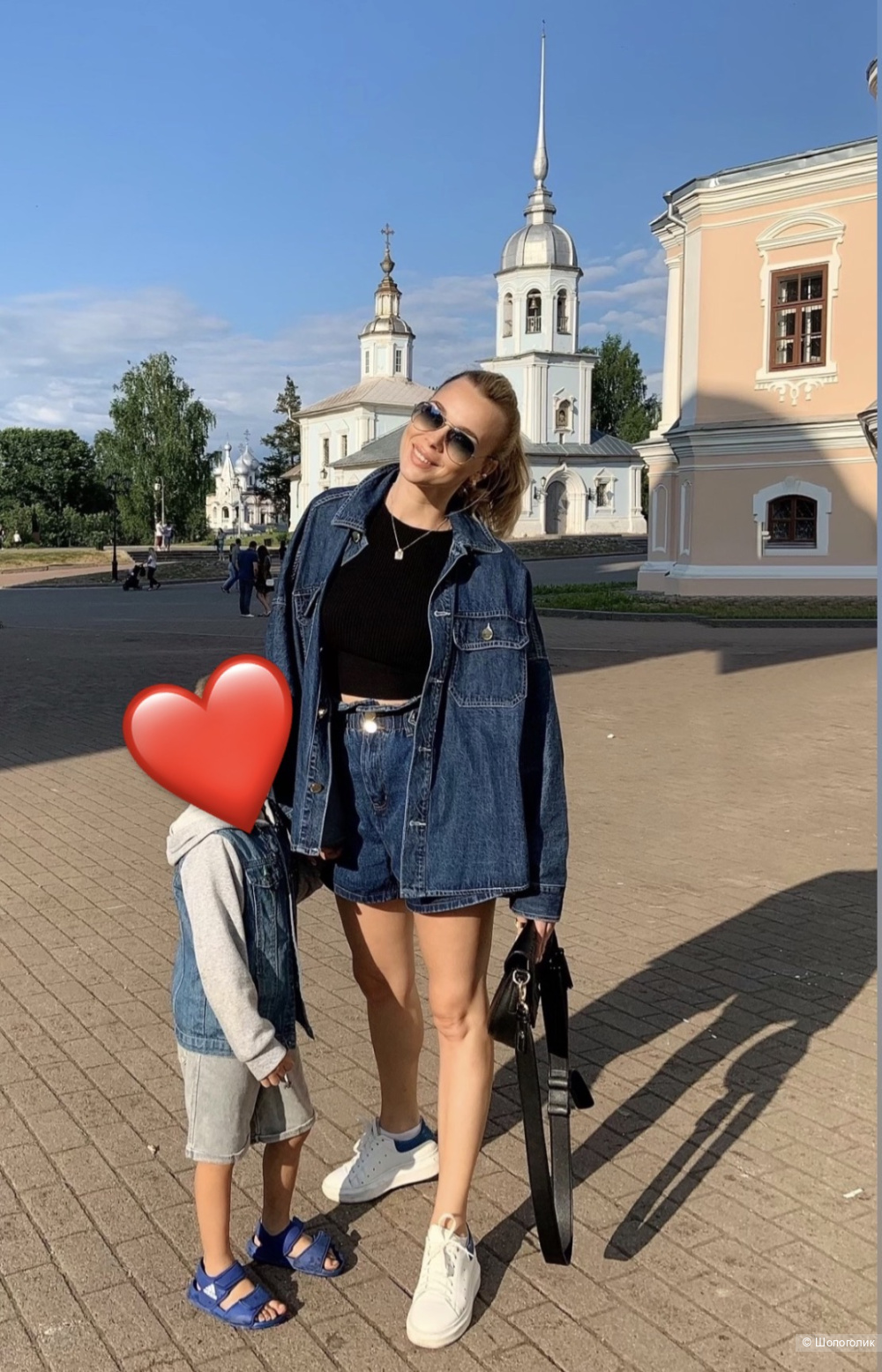 Джинсовая рубашка Roberta Biagi, оверсайз.