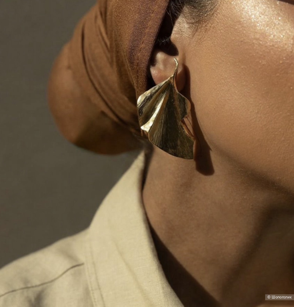 Серьги листья massimo dutti
