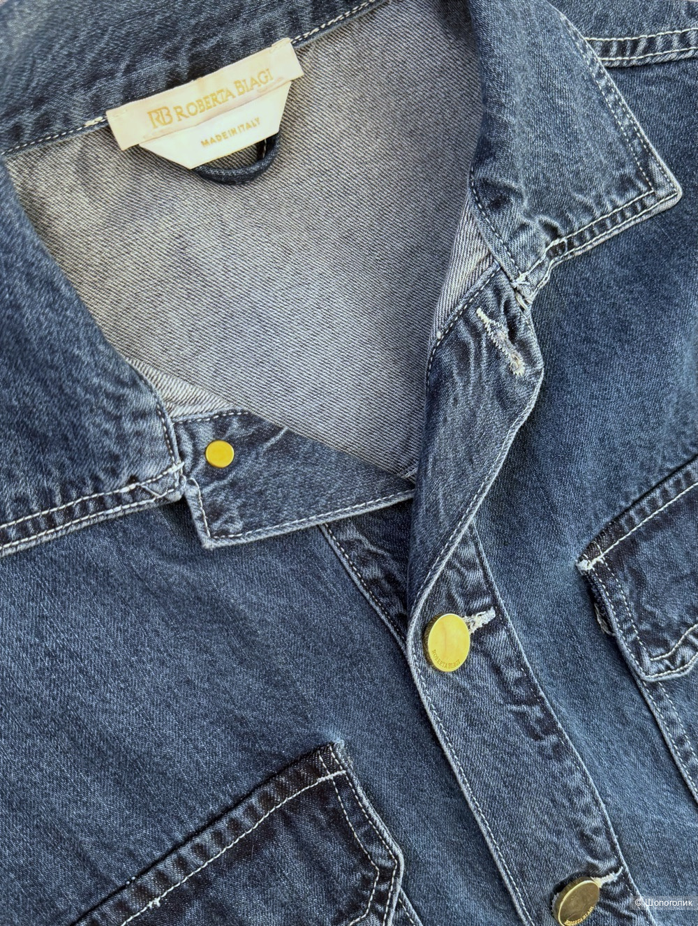 Джинсовая рубашка Roberta Biagi, оверсайз.