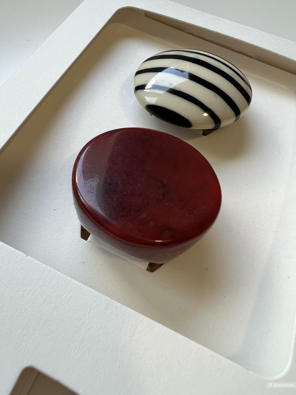 Набор из 2 крупных колец из смолы Zara