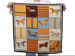 Платок "Лошади" 65-70см
