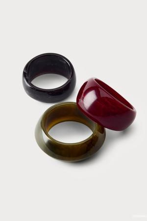 Набор Zara из 3 жестких пластиковых браслетов