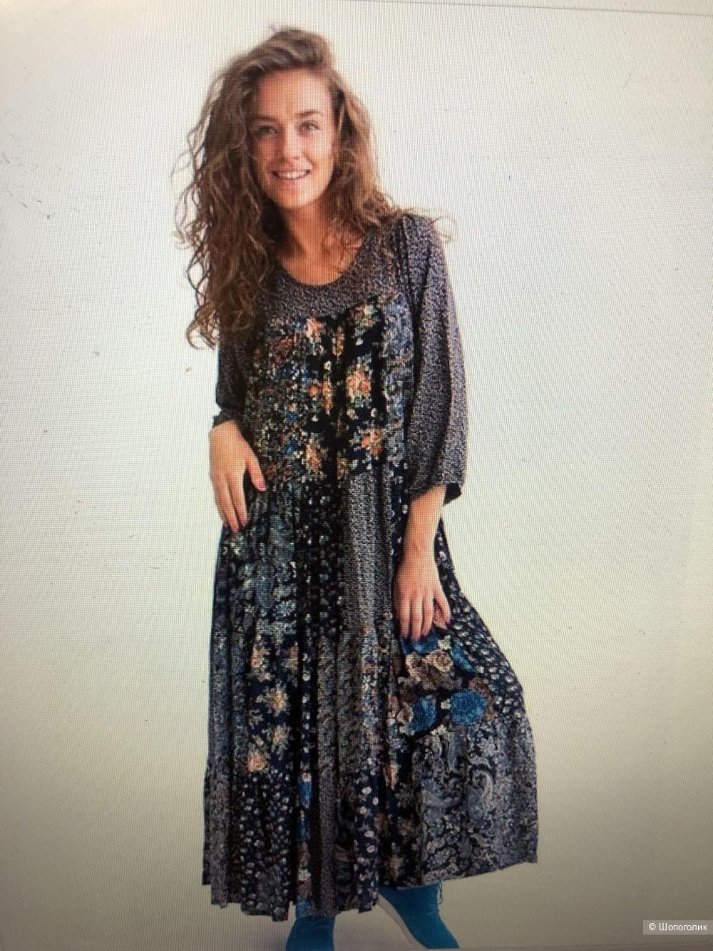 Платье ярусное  печворк 48-56