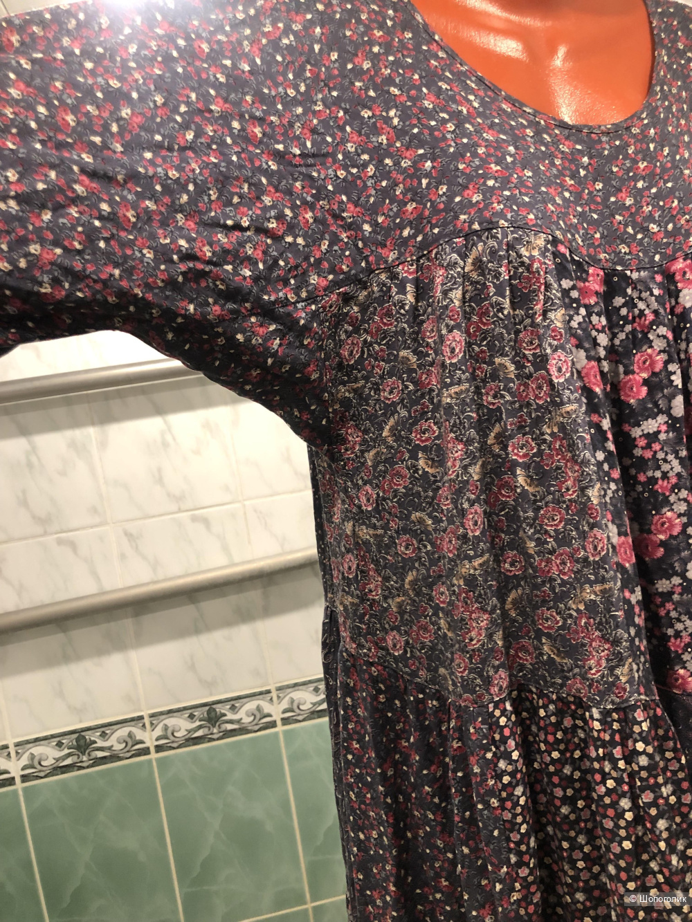 Платье ярусное  печворк 48-56