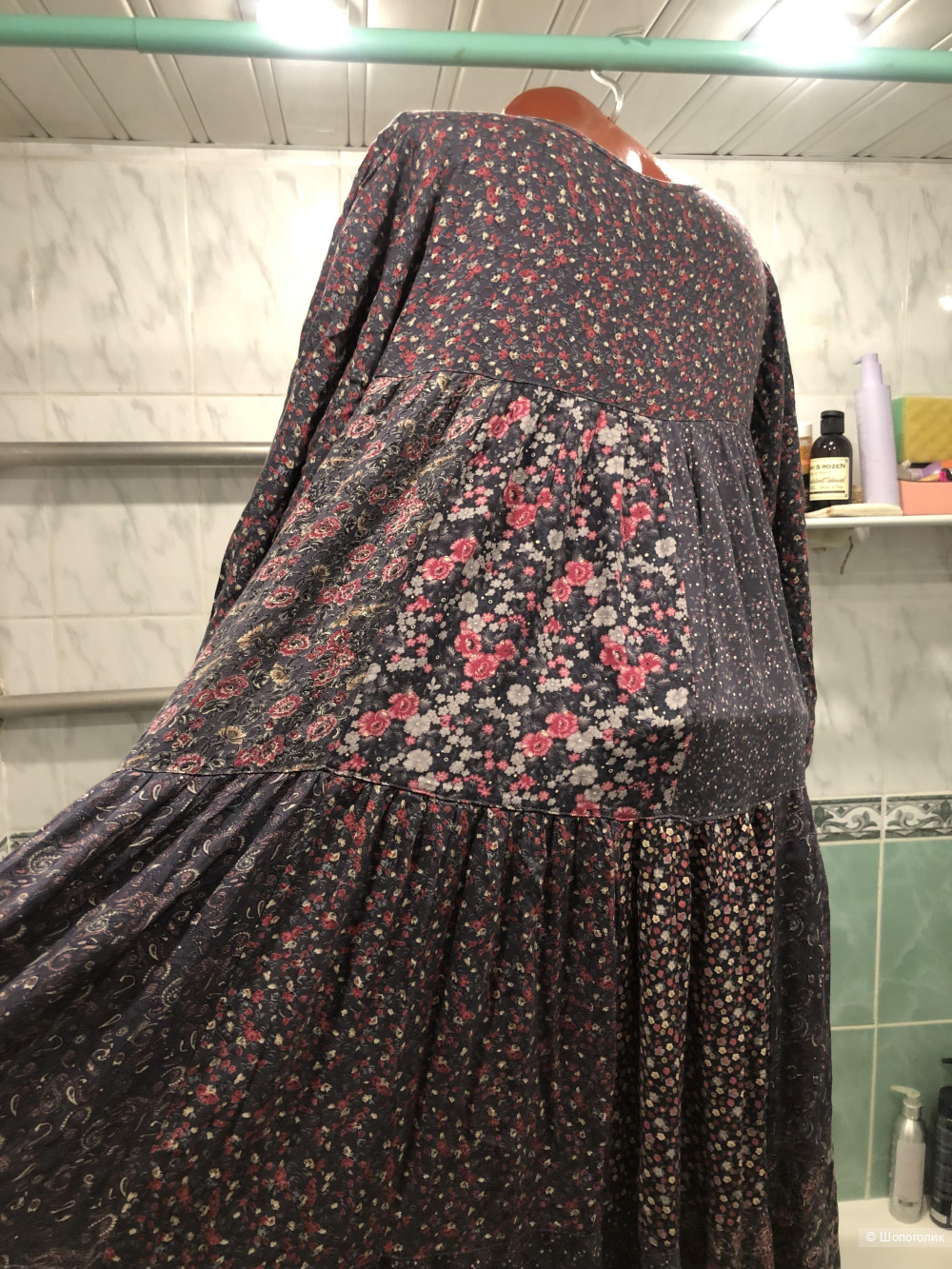 Платье ярусное  печворк 48-56