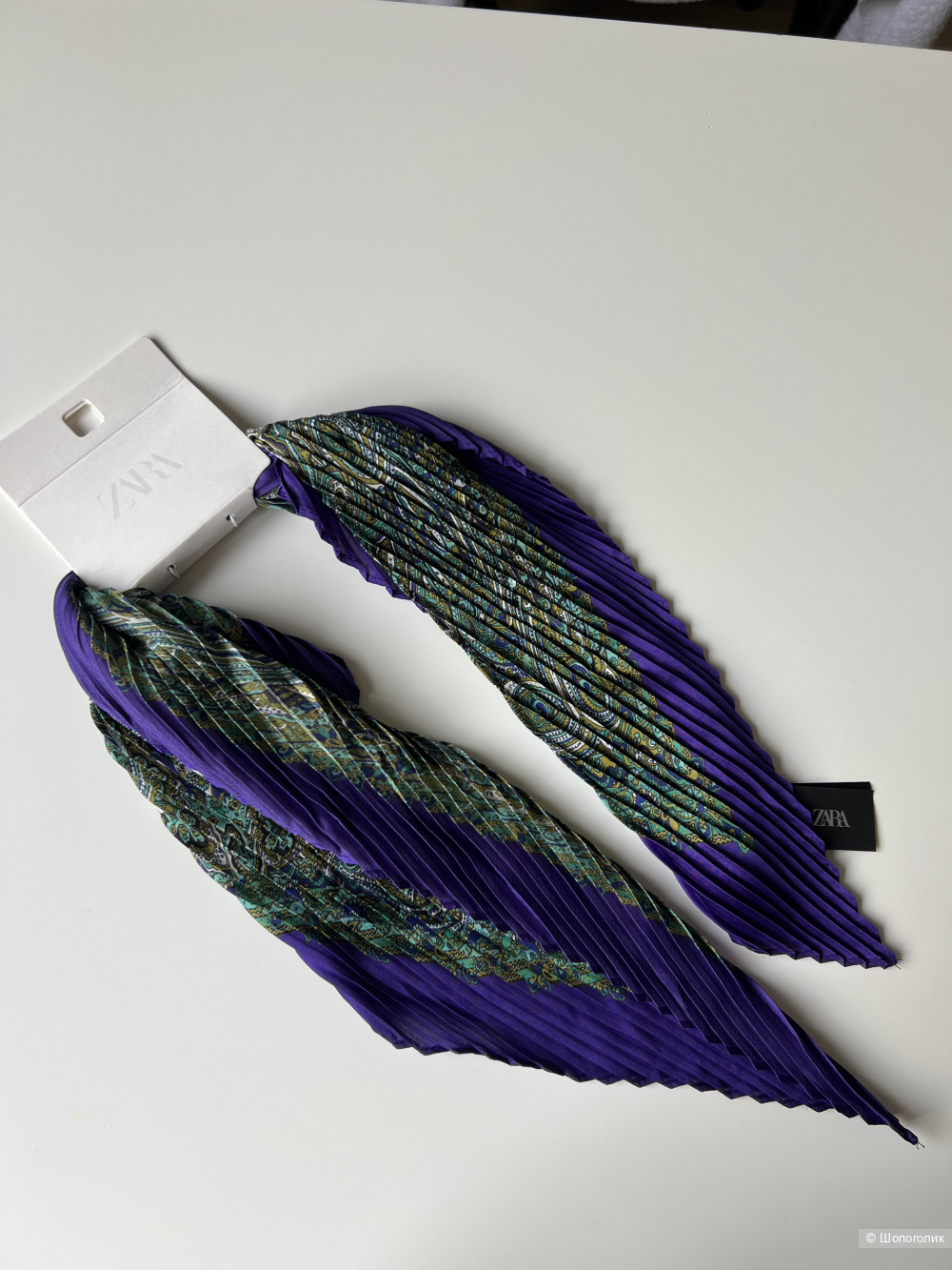 Плиссированная бандана Zara с принтом