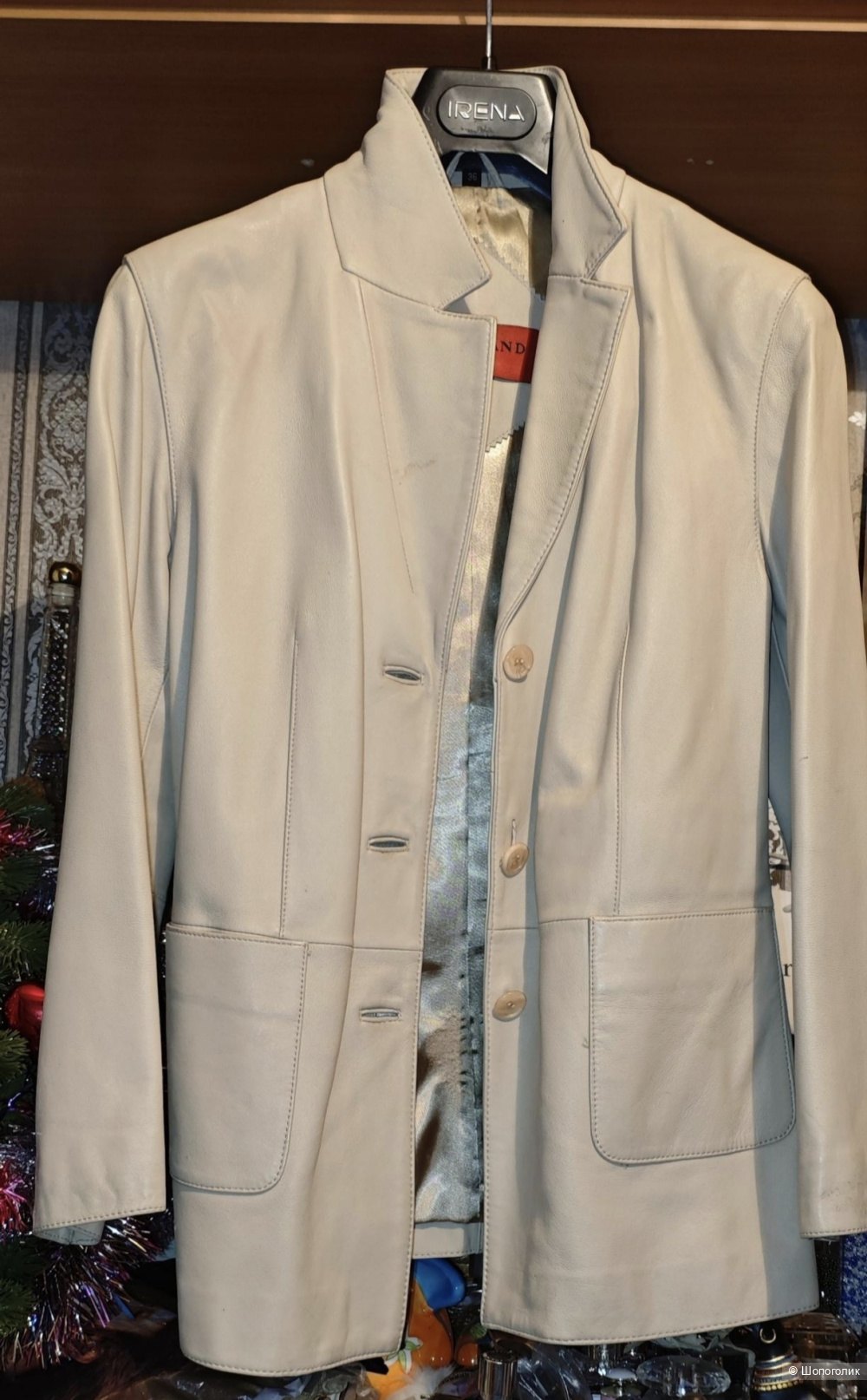 Bergland пиджак кожа S/M размер