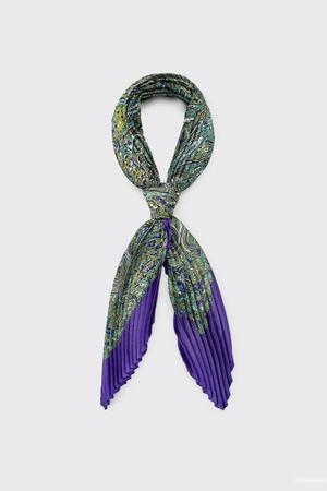 Плиссированная бандана Zara с принтом