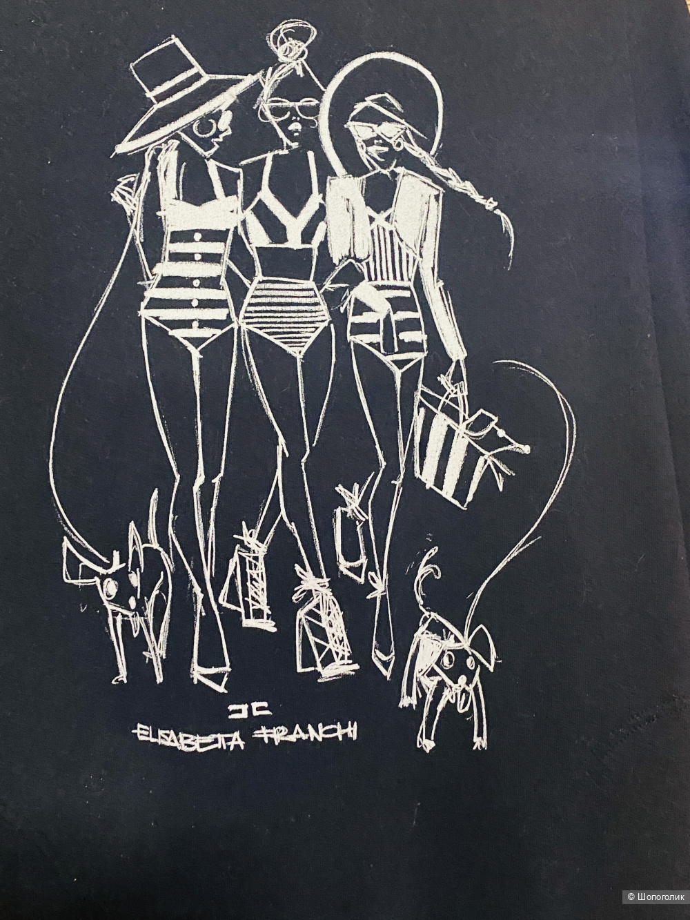 Туника Elisabetta Franchi с карманами +легинсы - 44-46