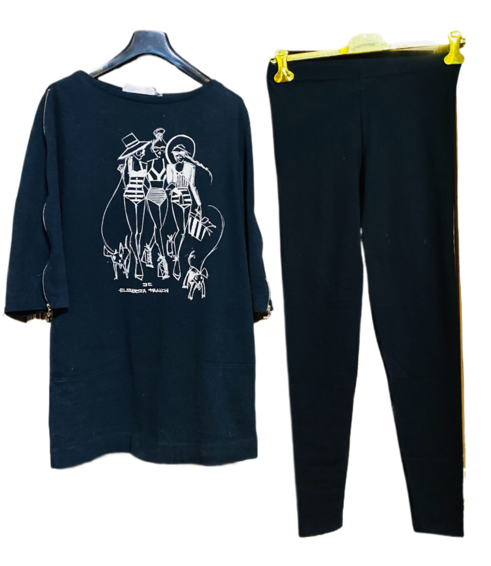 Туника Elisabetta Franchi с карманами +легинсы - 44-46