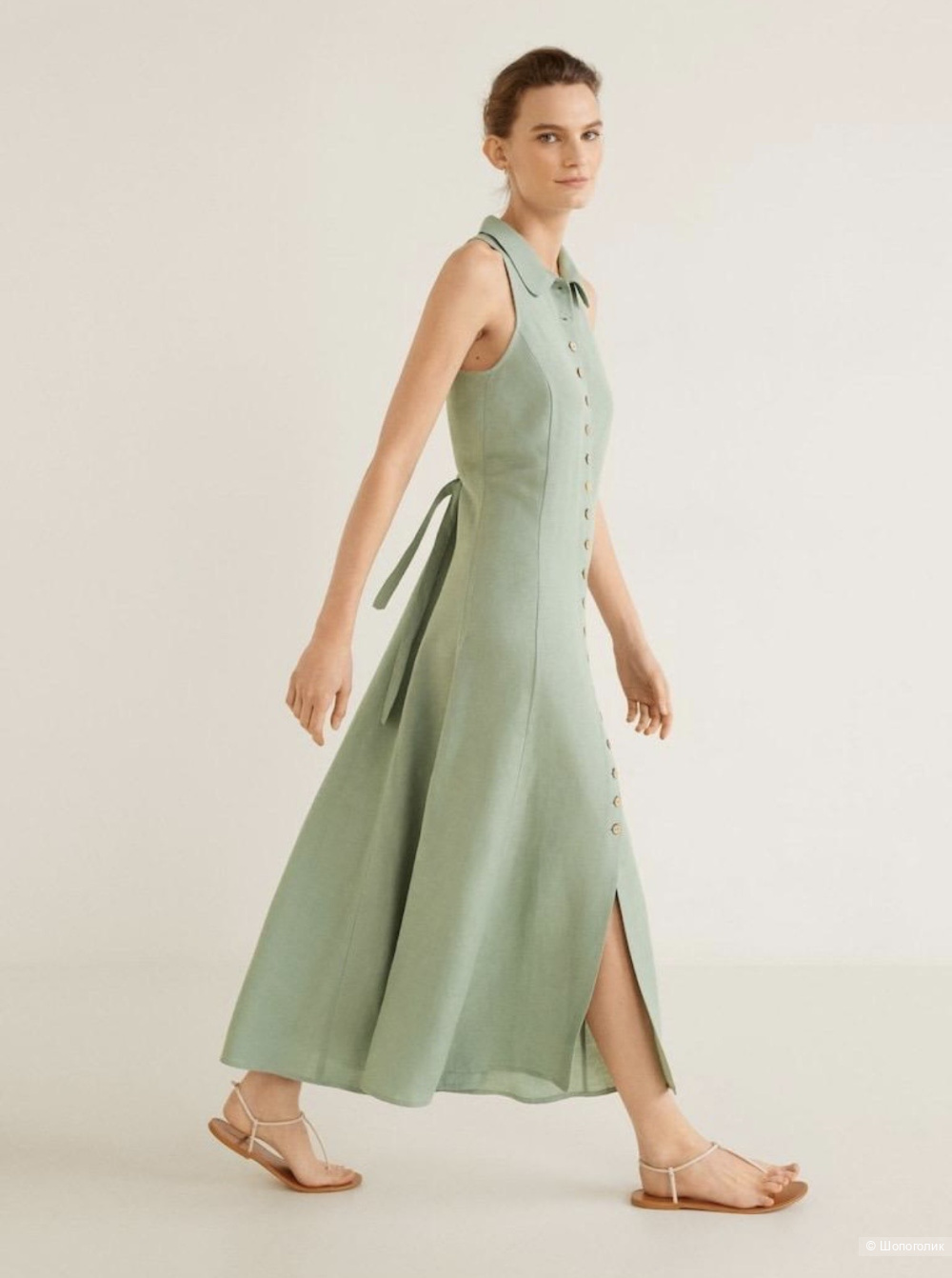 Льняное платье MANGO размер L