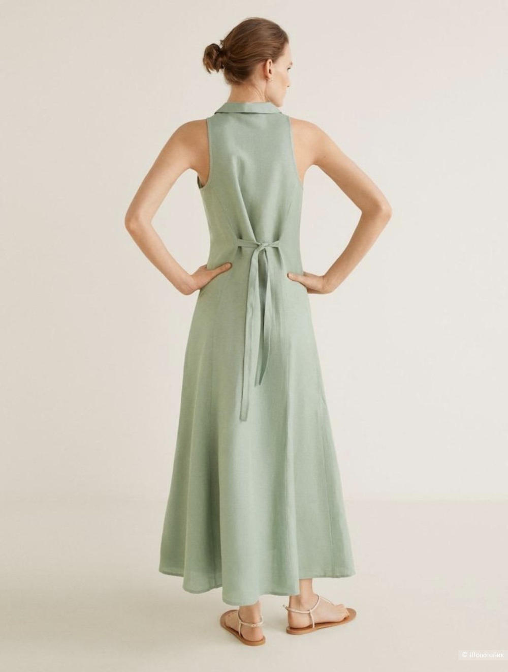 Льняное платье MANGO размер L