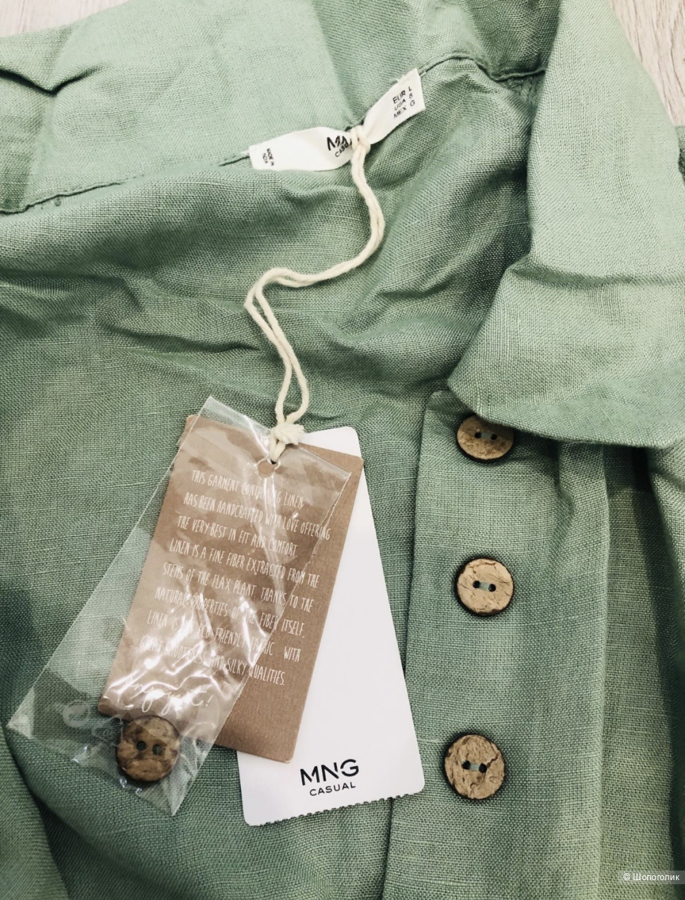 Льняное платье MANGO размер L