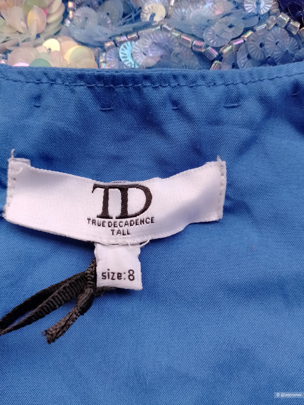 Платье true decadence в пайетках , uk8