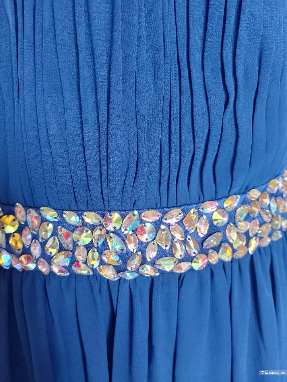 Вечернее платье ranias в пол с камнями, L