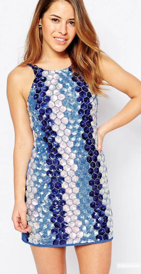 Платье true decadence в пайетках , uk8