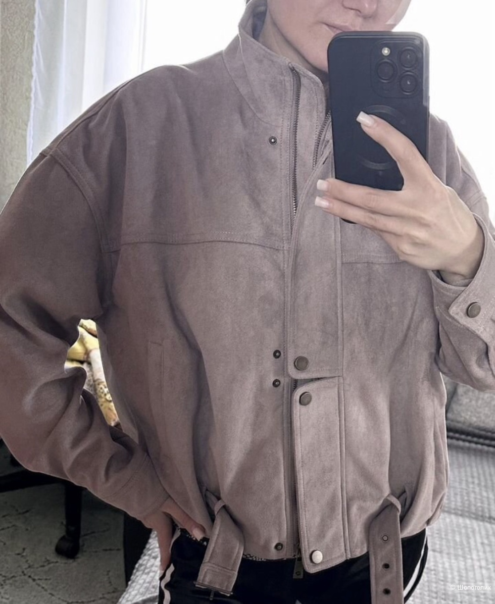 ЭкоЗамшевый бомбер. Размер м