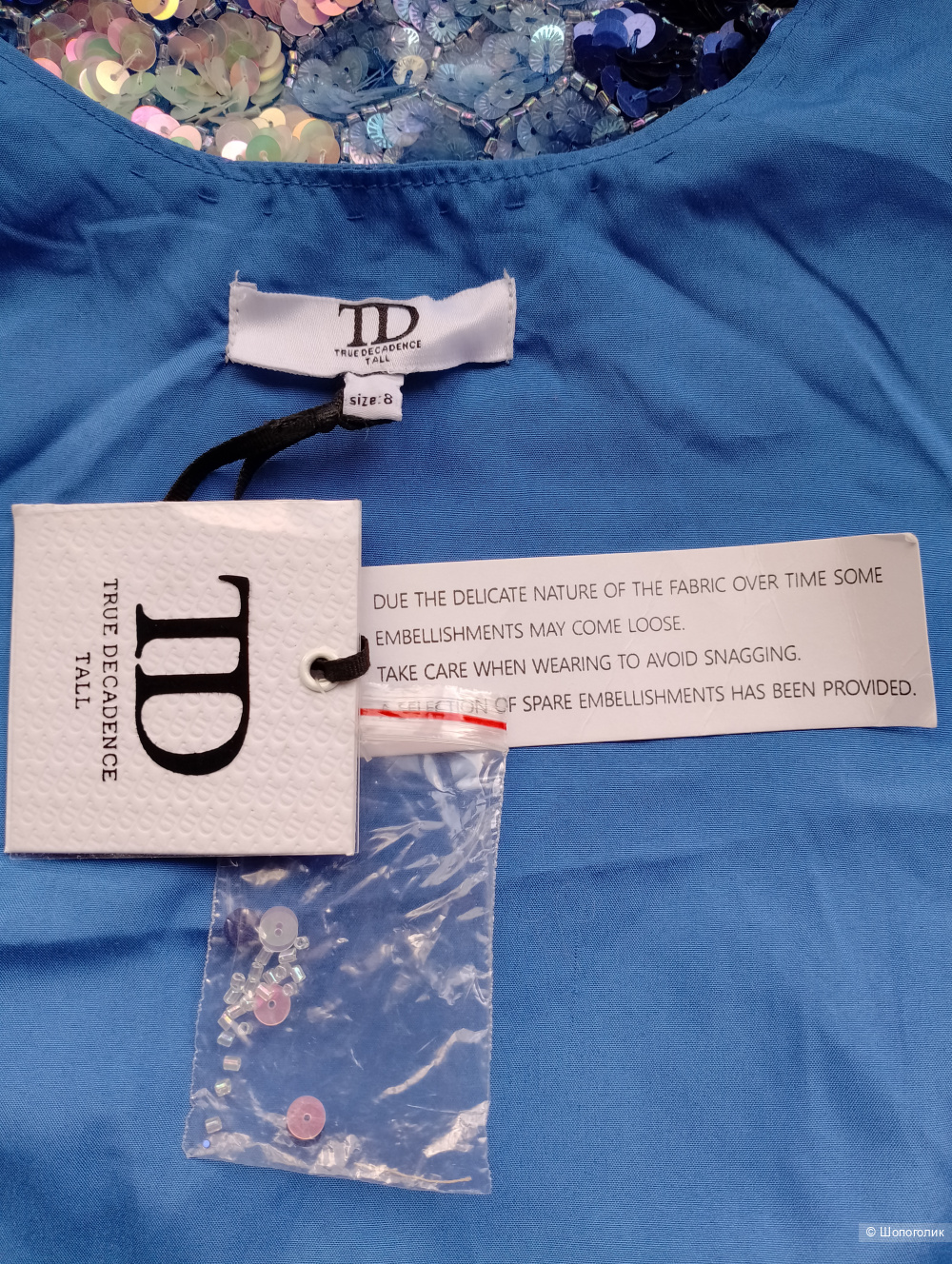 Платье true decadence в пайетках , uk8