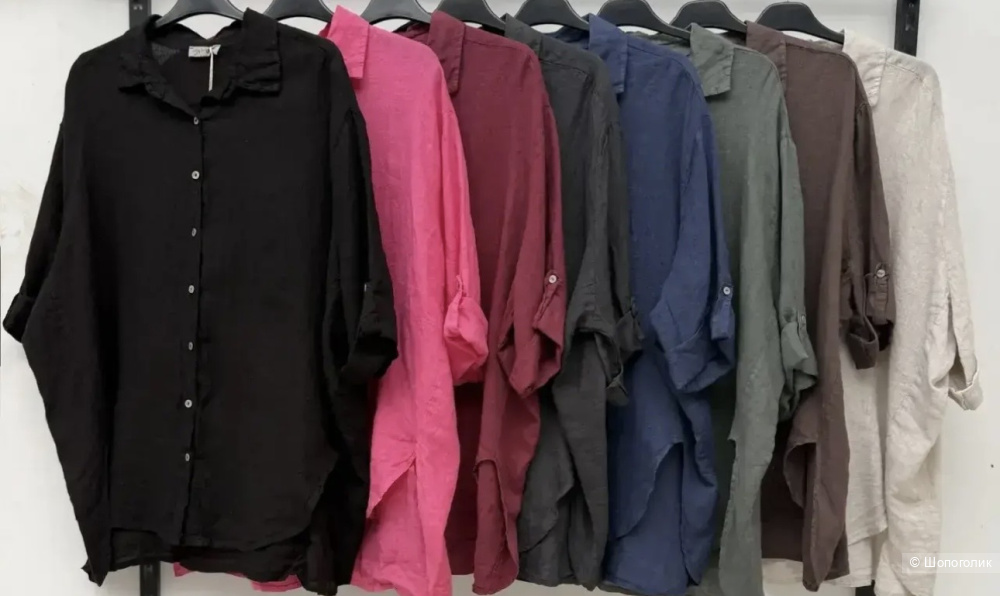 Рубашка кардиган plus size Spighe di Lino italia, 48-58