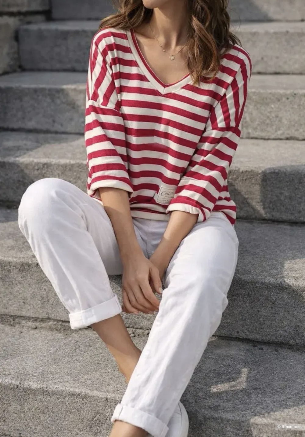 Свитшот в полоску 100% cotton/ MUMU,  one size