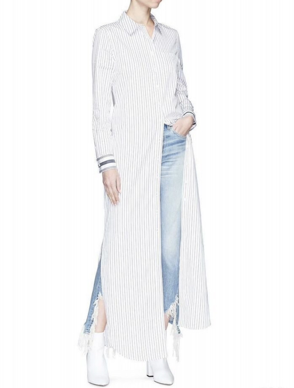 Платье рубашка equipment в полоску, M