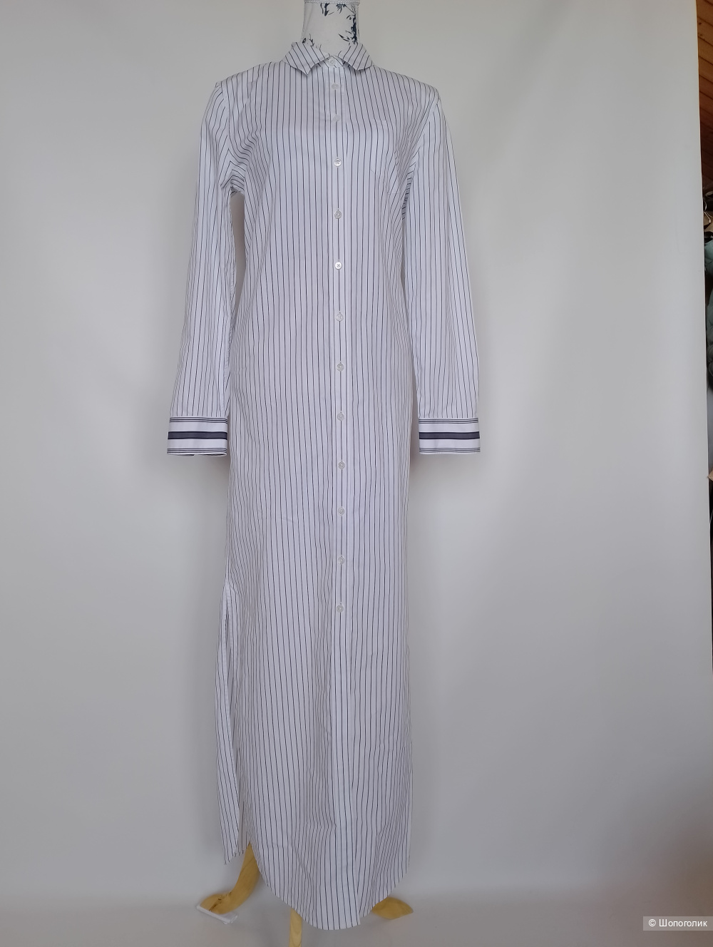 Платье рубашка equipment в полоску, M