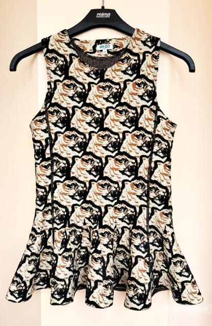 Kenzo, блуза с баской, размер S -M