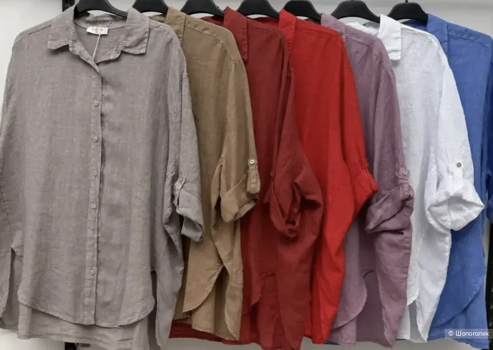 Рубашка кардиган plus size Spighe di Lino italia, 48-58