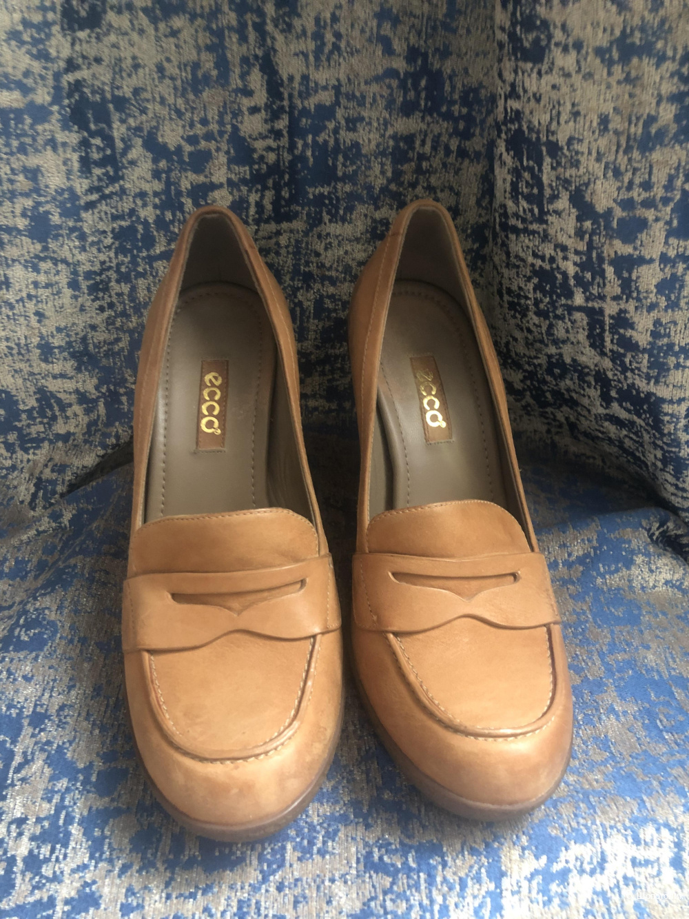 Лоферы на каблуке ф.Ecco разм 37