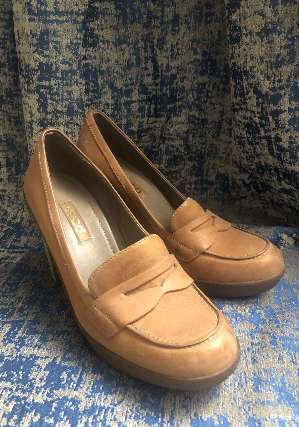 Лоферы на каблуке ф.Ecco разм 37