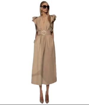 Роскошное платье сафари с поясом Escada- 50-52