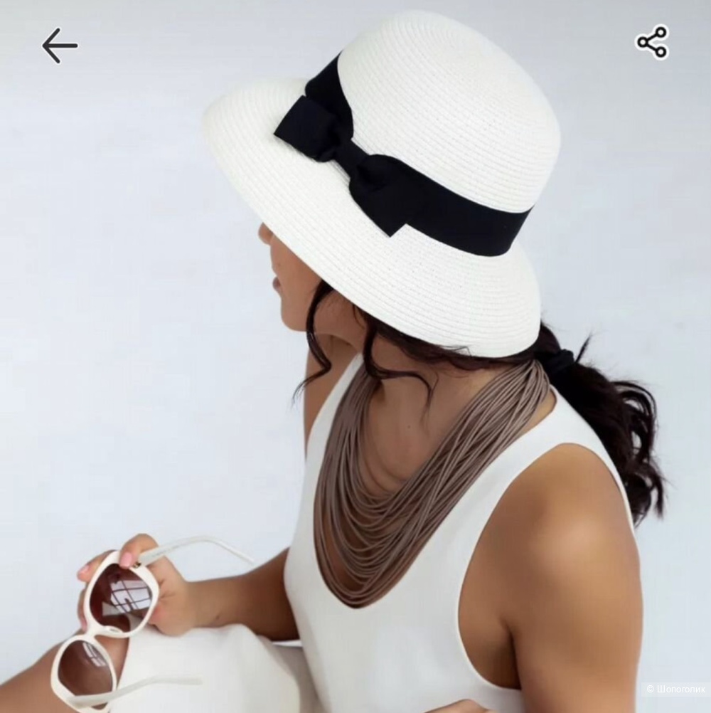 Шляпа плетеная женская