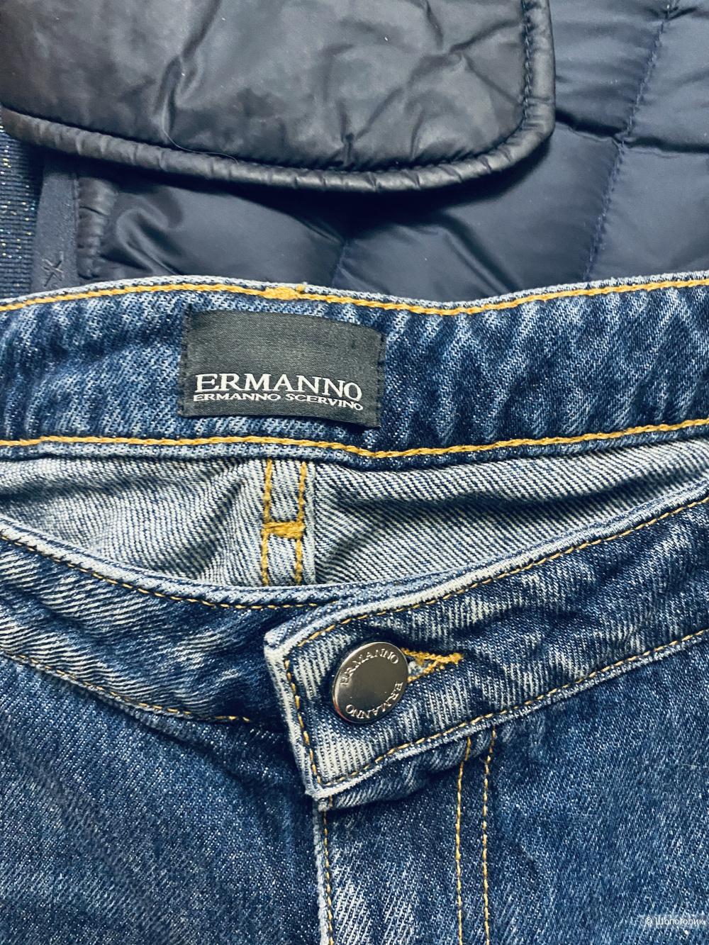 Джинсы Ermanno Scervino+  пуховая куртка подарок- 46-48