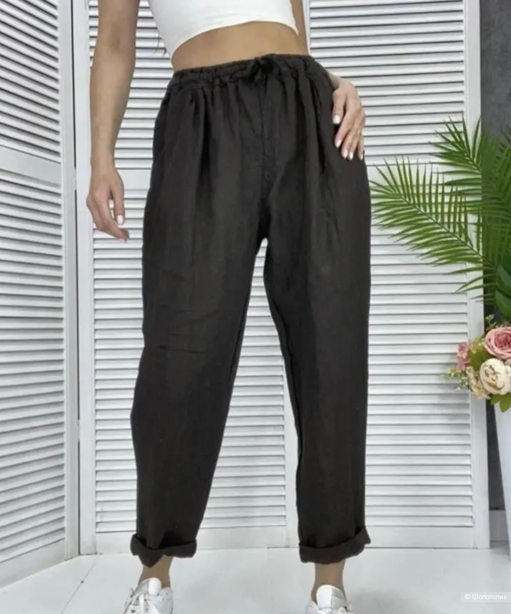 Брюки бананы лен Puro Lino, 46-54